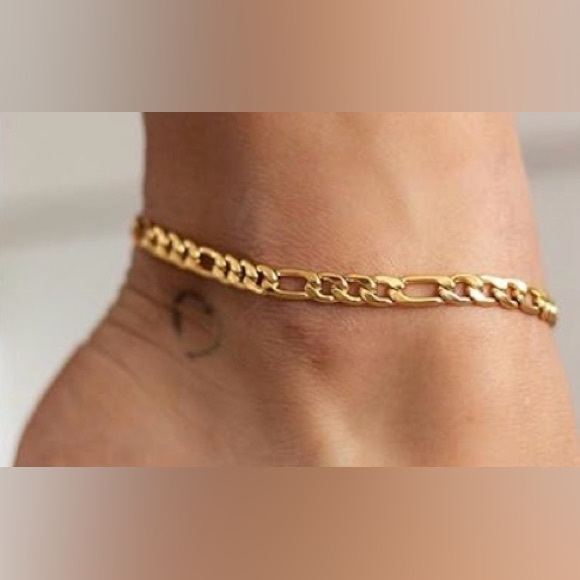 Gold Chain Anklet - Picture 1 of 4